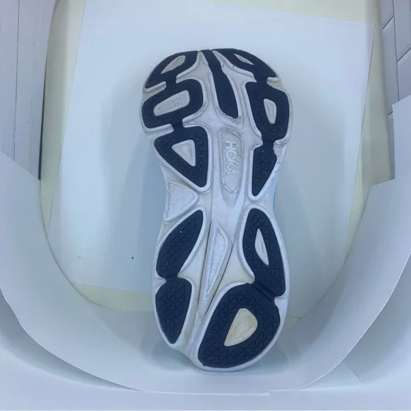 HOKA One One Bondi 8 Running Shoes Navy Teal Orange Women’s Size 9.5 - Picture 5 of 12